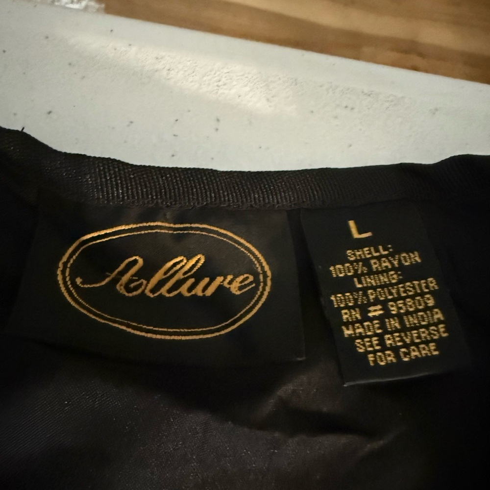 Vtg Allure Patchwork Blazer Jacket Black Multi Lo… - image 5